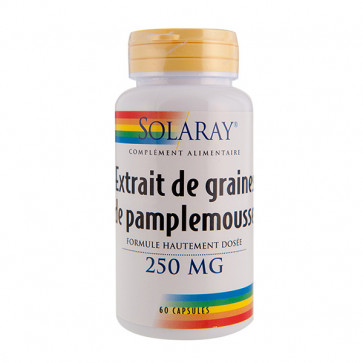 Extrait de graines ou pépins de pamplemousse (EPP) 250mg Solaray