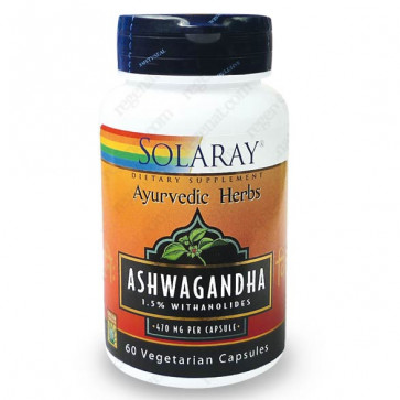 Ashwaganda 470 mg 1,5 % de withanolides Solaray
