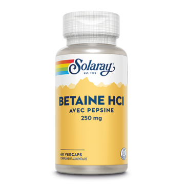 Bétaïne HCI avec pepsine 250mg Solaray