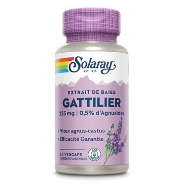 Gattilier 225mg standardisé à 0,5% d'agnosides Solaray