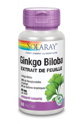 Ginkgo Biloba 60mg standardisé à 24% Solaray