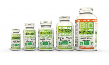 Spiruline Bio Phyco+ pure 100% standardisée 500mg