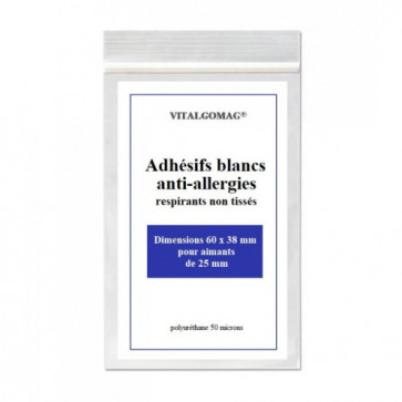 Adhésifs rectangulaires (coins arrondis), pour aimants de 25 mm VITALGOMAG® Adhésifs rectangulaires (coins arrondis), pour aimants de 25 mm VITALGOMAG®