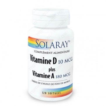 Vitamine D + Vitamine A Solaray