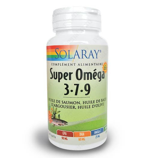 Super Oméga 379 Solaray + vitamine D3