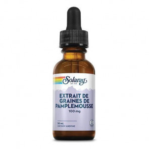 Extrait de graines ou pépins de pamplemousse liquide (EPP) 100mg Solaray