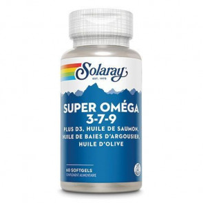 Super Oméga 3-7-9 Solaray + vitamine D3