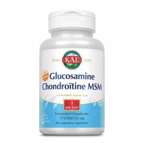 Glucosamine 375mg + Chondroïtine 300mg Kal + 125mg MSM 100% Végan Kal