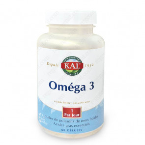 Oméga 3 180mg d'EPA + 120mg de DHA Kal