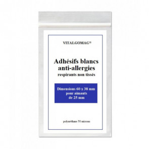 Adhésifs rectangulaires (coins arrondis), pour aimants de 25 mm VITALGOMAG®