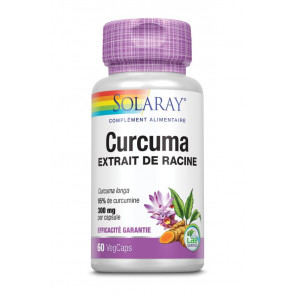 Curcuma 300mg standardisé à 95% de curcumines Solaray