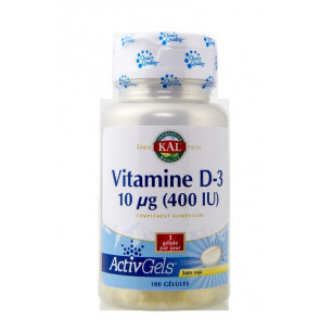 Vitamine D3 10 mcg (400 IU) Solaray 